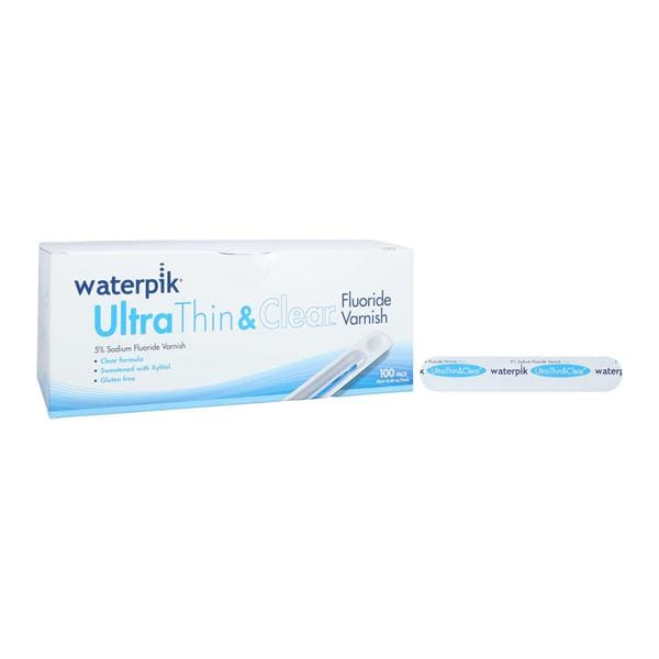 Waterpik Fluoride 5% Sod-Flrd Dspnsr Bx 5% Sodium Fluoride 0.4 mL Mnt Clr 100/Pk