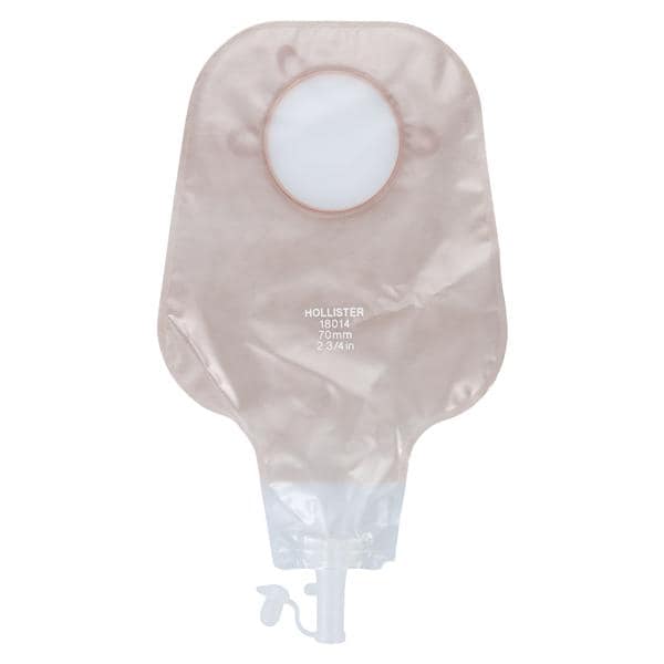 New Image 2-Piece 12" Ostomy Pouch Ultra-Clear/Blue