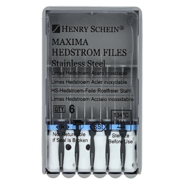 Maxima Hand Hedstrom Files 21 mm Size 15 Stainless Steel White 6/Bx product image