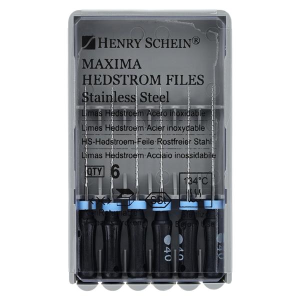 Maxima Hand Hedstrom Files 21 mm Size 40 Stainless Steel Black 6/Bx product image