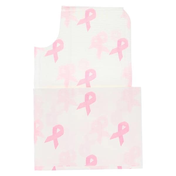 Exam Gown 30 in x 42 in Pink Ribbon Medium / Large Tissue Disposable 50/Ca