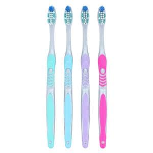 Acclean Triple Clean Manual Toothbrush Adult 32 Tuft Compact Soft Assorted 72/Bx