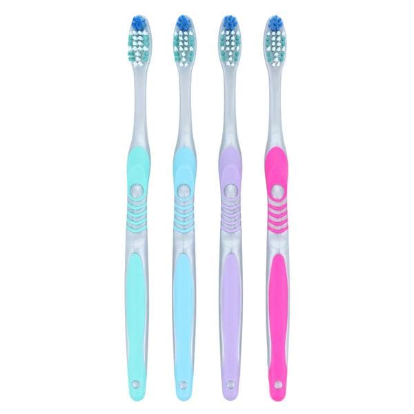 Acclean Triple Clean Manual Toothbrush Adult 32 Tuft Compact Soft Assorted 72/Bx