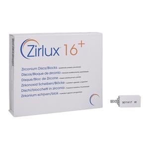 Zirlux 16+ Zirconia Block White 40x19x15mm 6/PK