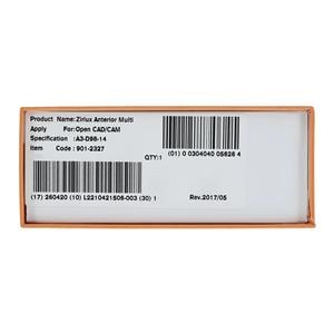 Zirlux Anterior Multi Zirconia Disc A3 98x14mm Ea