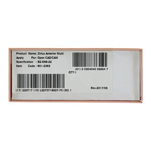 Zirlux Anterior Multi Zirconia Disc B2 98x22 Ea