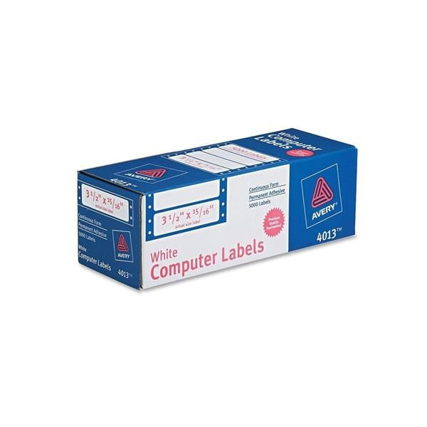 Permanent Address Labels 3.5 in x 15/16 in White 5000/Box 5000/Bx