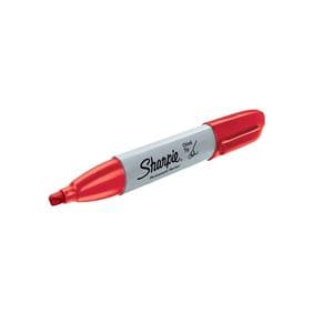 Sharpie Chisel-Tip Permanent Markers Red 12/Pack 12/Pk