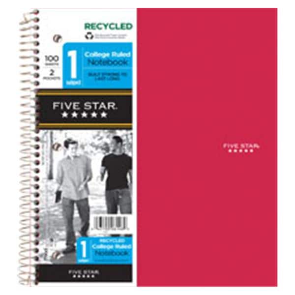 Five Star Notebook 8.5 in x 11 in College Ruled 100 Sheets 11"x8.5"