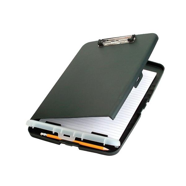 Clipboard Storage Box 10.5 in x 14.5 in x 1.25 in Charcoal/Gray /Gray