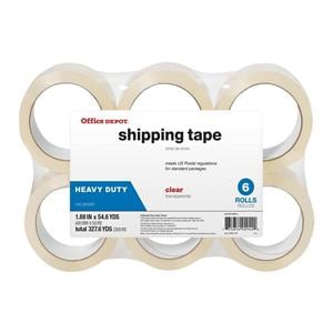 Shipping Tape Heavy-Duty 1.89 in x 54.6 Yd Clear 6/Pk