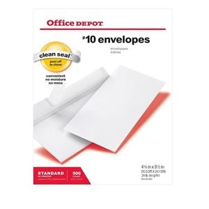 Clean Seal Envelopes #10 4 1/8 in x 9 1/2 in White 500/Bx