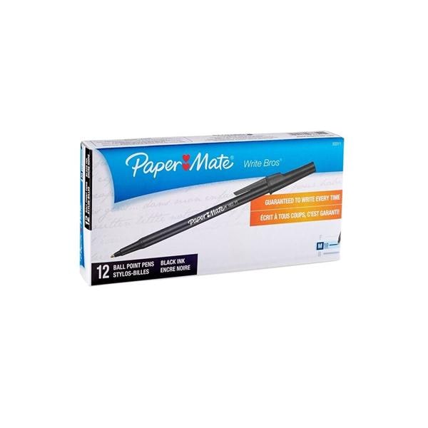Ballpoint Stick Pens Medium Point 1.0 mm Black 12/Pack 12/Pk