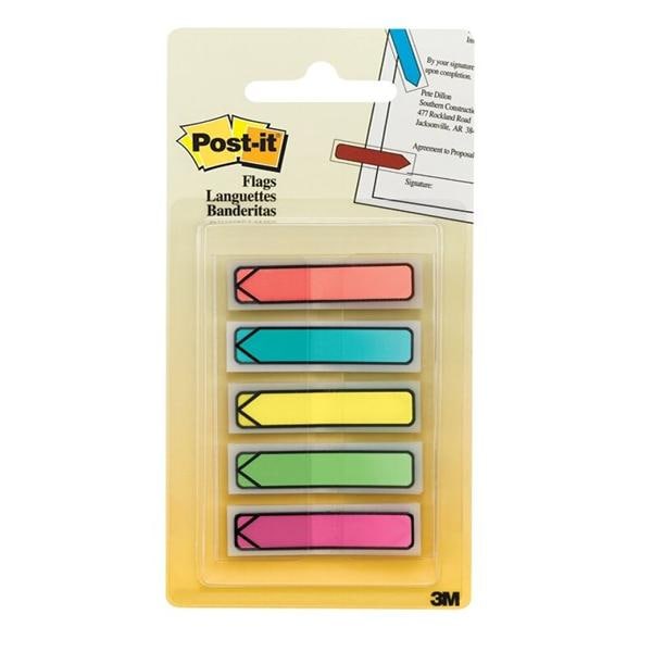 Post-it Arrow Flag 1.75 in x 1/2 in Bright Colors 100/Pack 100/Pk