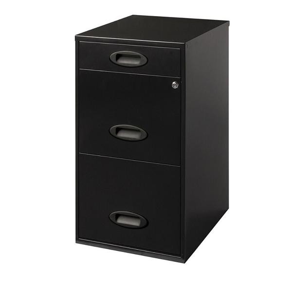 Realspace SOHO File Cabinet Black Steel With Lock 18x14-1/4x27-1/10" Ea