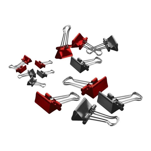 Bndr Clp Sm 3/4" Wd 3/8" Cap Astd 36/Pk 36/Pk