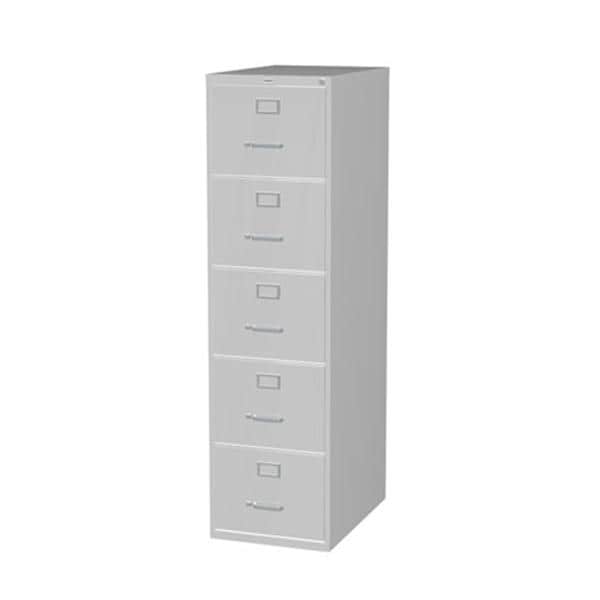 26 5 In Vertical Legal Size File Cabinet 5 Drawers Light Gray Ea
