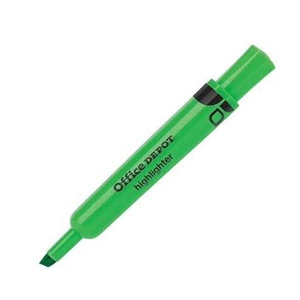 Chisel-Tip Highlighter Plastic Fl Green 12/Pk product image