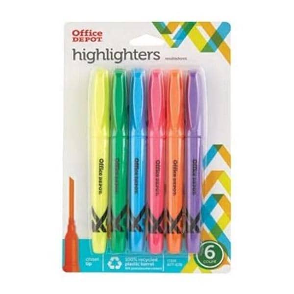 Pen-Style Highlighters Assorted Colors 6/Pk product image