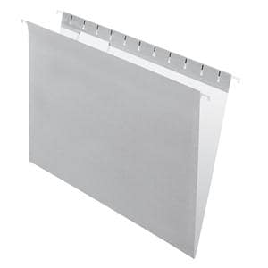 2-Tone Hng File Fldr 1/5 Cut 8.5 in x 11 in Ltr Sz Gray 25/Box 25/Pk