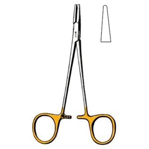 Halsey Needle Holder Smooth 5-1/4" Stainless Steel/Tungsten Carbide Ea