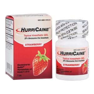 HurriCaine Topical Anesthetic Gel Strawberry Jar 1oz/Jr