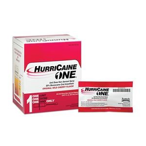 Hurricaine One Anesthetic Spray Wild Cherry 25/Bx