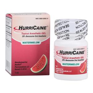 HurriCaine Topical Anesthetic Gel Watermelon 1oz/Jr, 12 JR/CA