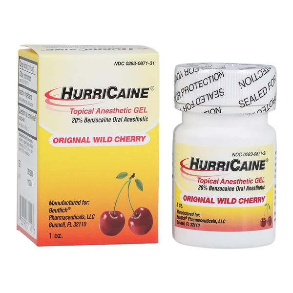 HurriCaine Topical Anesthetic Gel Cherry 1oz/Jr