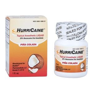 HurriCaine Topical Anesthetic Liquid Pina Colada 1 oz Jar 1oz/Jr, 12 JR/CA
