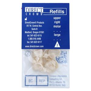 DirectCrown Crowns Size AC3 Upper Right Molar Replacement Crowns 8/Bx