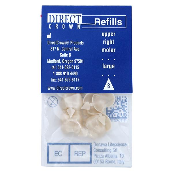 DirectCrown Crowns Size AC3 Upper Right Molar Replacement Crowns 8/Bx