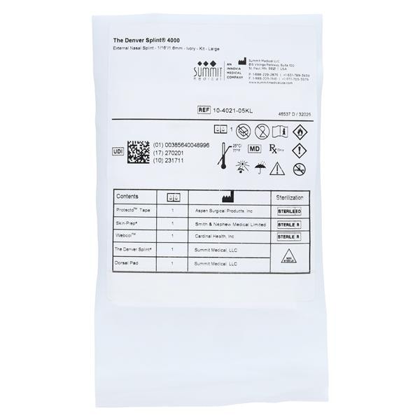 Denver Series 4000 Post-Op Splint Nsl Size Large Aqplst PS/Thrmplstc 69x43