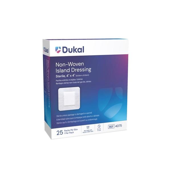 Caliber Cotton Island Dressing 4x4" Sterile Adhesive Absorbent LF, 8 BX/CA