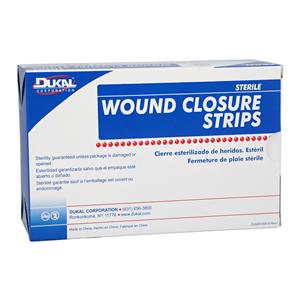 Wound Closure Strip Non-Woven Fibers 1/4x4" Breathable Transparent 50/Bx