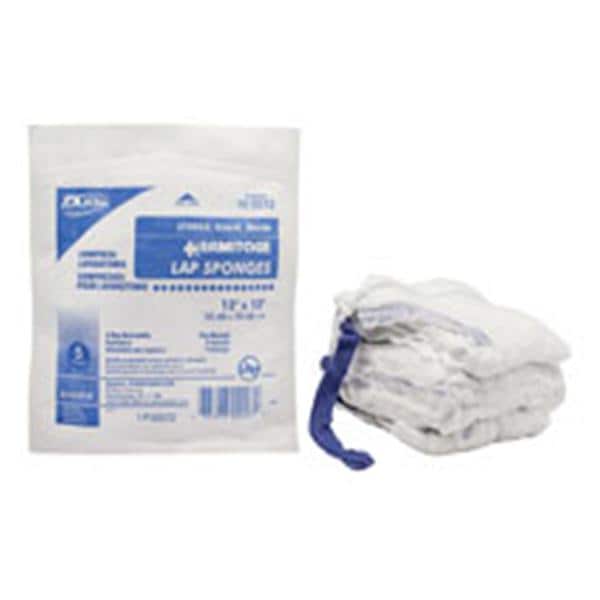 100% Cotton Laparotomy Sponge 12x12" Sterile X-Ray Detectable Tght Wv Prwsh LF, 20 PK/CA