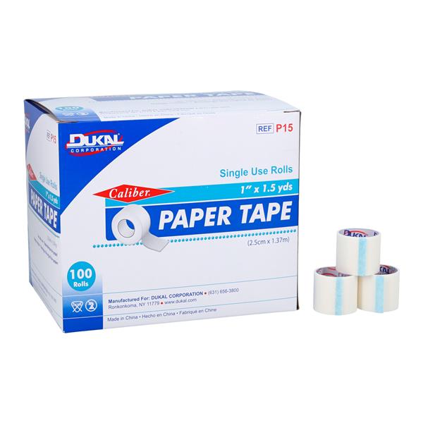 Surgical Tape Paper 1"x1.5yd White Non-Sterile 100/Bx, 5 BX/CA
