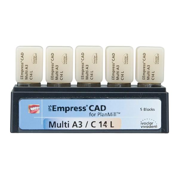 IPS Empress CAD Multi Milling Blocks Multi-Chromatic C14L A3 For PlanMill 5/Bx