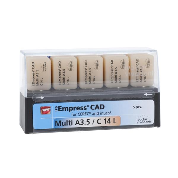 IPS Empress CAD Multi Milling Blocks Multi-Chromatic C14L A3.5 For CEREC 5/Bx