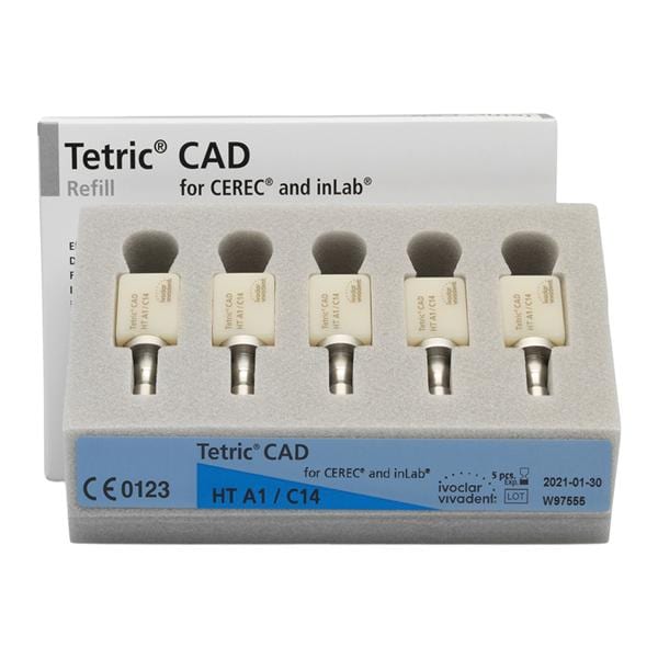 Tetric CAD HT Milling Blocks High Translucency C14 A1 For CEREC 5/Pk
