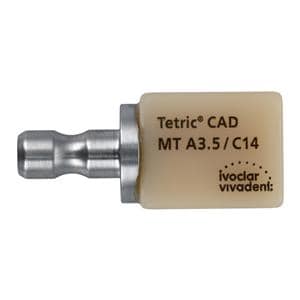 Tetric CAD MT Milling Blocks Medium Translucency C14 A3.5 For CEREC 5/Pk