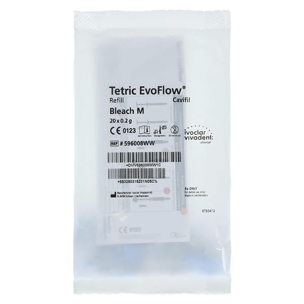 Tetric EvoFlow Flowable Composite Bleach M Cavifil Refill 20/Bx