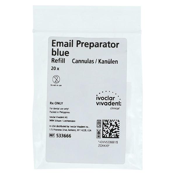 Email Preparator Cannulas Blue 20/Pk
