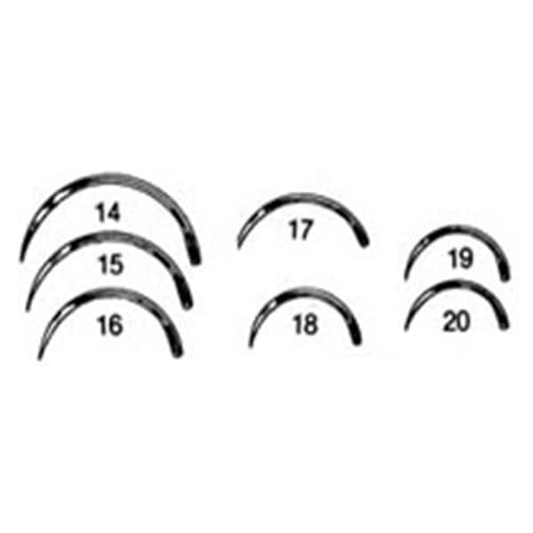 Surgical Needle Size 1 1/2 Circle Needle Stainless Steel Regular 12/Pk