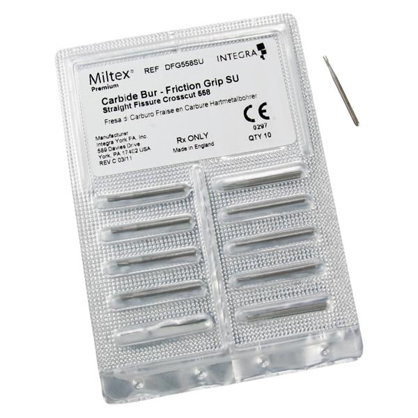 Carbide Bur Friction Grip Surgical Length 558 10/Pk