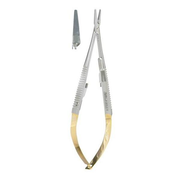 Needle Holder Castroviejo Stainless Steel / Rhodium 5 1/2 in Ea