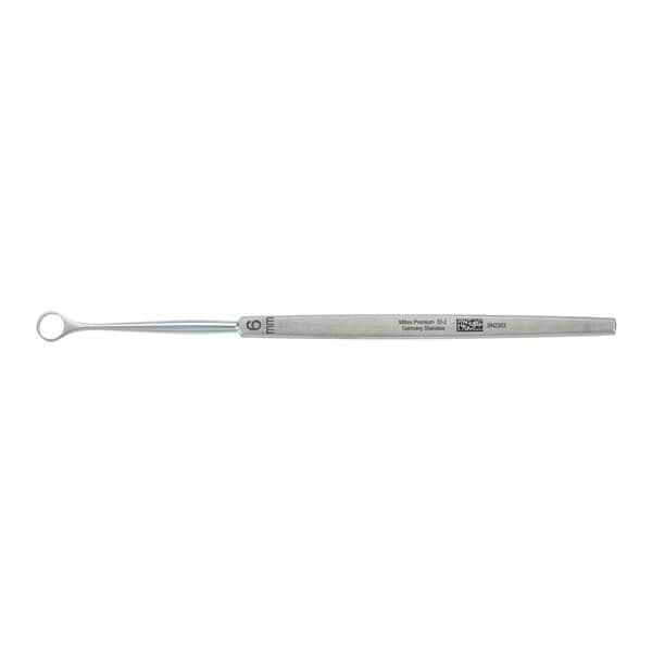 Fox Dermal Curette 6mm 5-1/2" Stainless Steel Ea