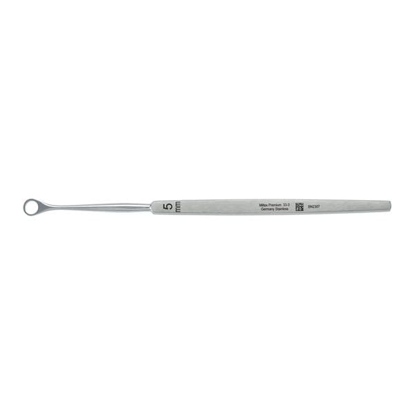 Fox Dermal Curette 5mm 5-1/2" Stainless Steel Ea