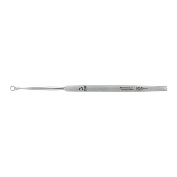 Fox Dermal Curette 3mm 5-1/2" Stainless Steel Ea