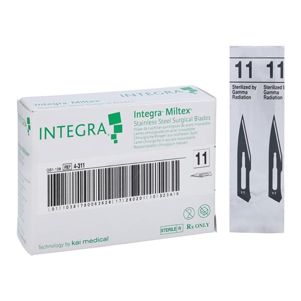 Stainless Steel Sterile Surgical Blade #11 Disposable 100/Bx